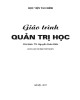 Giáo trình Quản trị học: Phần 2 - TS. Nguyễn Xuân Điền (Tái bản lần nhất)