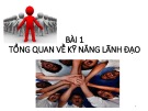 Bài giảng Kỹ năng lãnh đạo: Bài 1 - ThS. Nguyễn Thị Minh Thu